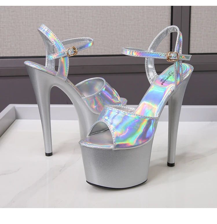 Platform Shoes for Women 2023 Designer Luxury Strip Pole Dance Heels Dance Shoes Red Pink Sandals Women Summer Elegant 20cm High