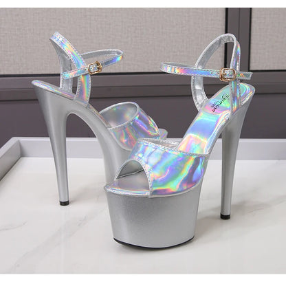 Platform Shoes for Women 2023 Designer Luxury Strip Pole Dance Heels Dance Shoes Red Pink Sandals Women Summer Elegant 20cm High