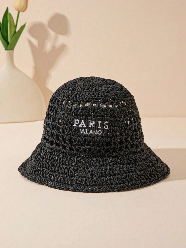 Summer Sun Hats for Women Straw Hat Showing Face Small Bucket Hat Large Brim Sunshade  Sunscreen Seaside Beach Cap Ventilate