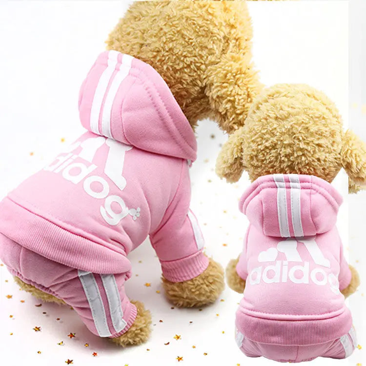 Four Legged Pet Dog Hoodie   Puppy Jumpsuit Letters Overalls for Small Medium Dogs Pomeranian Pajamas Winter Dog Jumpsuit