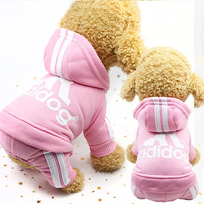Four Legged Pet Dog Hoodie   Puppy Jumpsuit Letters Overalls for Small Medium Dogs Pomeranian Pajamas Winter Dog Jumpsuit