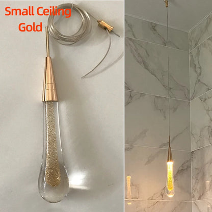 Customizable Post-Modern Crystal Glass led Pendant Lights Hanglamp Drop Light Restaurant Bar Pendant Lamp Staircase Lamps