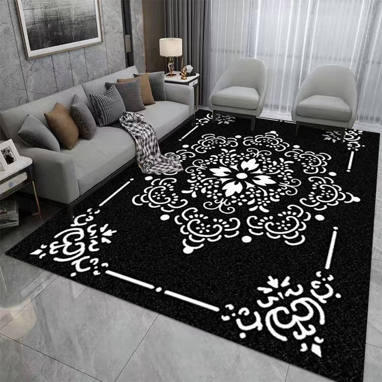 Vintage Carpet for Living Room and Bedroom, Sofa, Coffee Table Rug Bohemian Ethnic Style, Household Bedside Mat