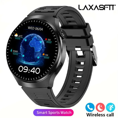 LAXASFIT 1.52" HD Smart Watch Game Dial Dynamic Dial Bluetooth Call Voice Assistant Fitness Tracker Wireless Charging