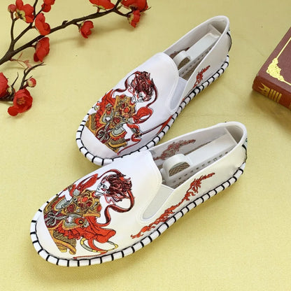Hanfu Shoes for Women Sneakers Men Ethnic Style Embroidery Chinese style Streetwear Fashion Casual Vintage Old Beijing Shoes