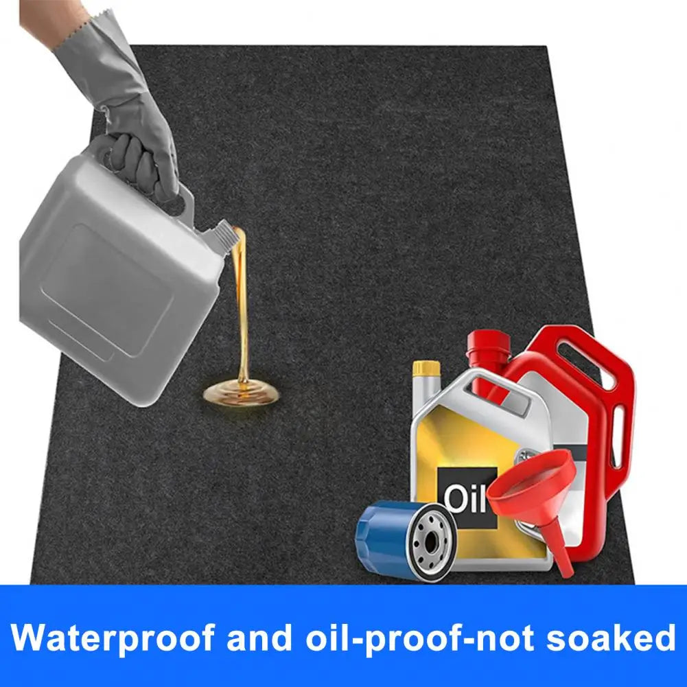 Rectangle Garage Floor Mat for Under Car Dark Grey Garage Flooring Rug Motorcycle Oil Spill Mat Absorbent Oil Garage Parking Mat