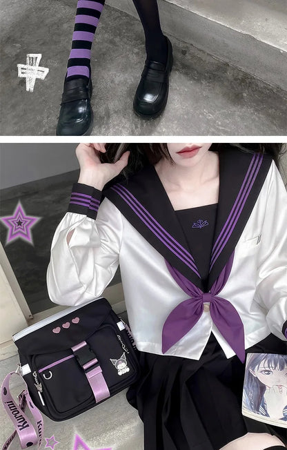 jk uniform Japanese student JK sailor suit long-sleeved intermediate suit Cosplay-Friendly Uniform Cute Japanese Style Uniform