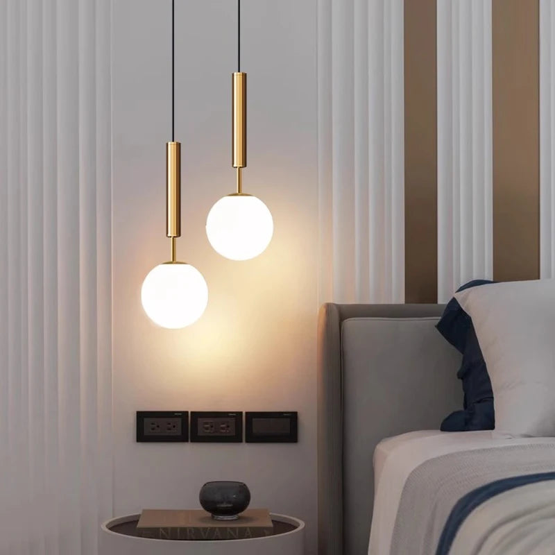1pc Modern Home Decor LED Lights Bedroom Lamp Bedside Pendant Light Lamps LED Chandeliers Hanging Light Indoor Lighting