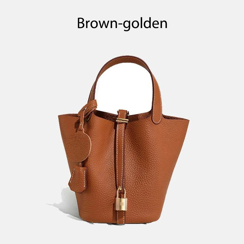Women Bags Handbags Bucket Bag Real Leathe Fashion Tote Bag Genuine Leather Luxury Desginer Big Size Large Lady Hand Bags