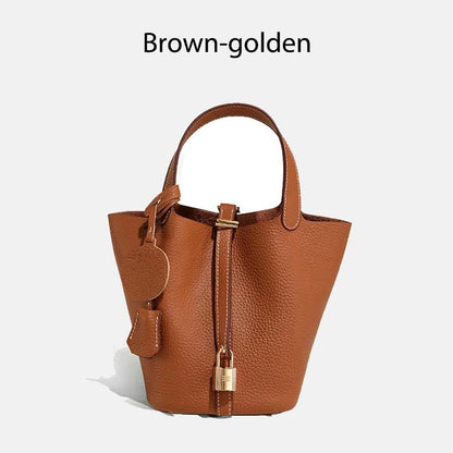 Women Bags Handbags Bucket Bag Real Leathe Fashion Tote Bag Genuine Leather Luxury Desginer Big Size Large Lady Hand Bags