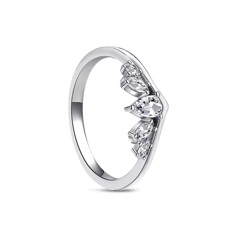 New 925 Sterling Silver Rings Stackable Infinite Silver shining Zircon Ring For Women Wedding Anniversary Birthday Jewelry Gift