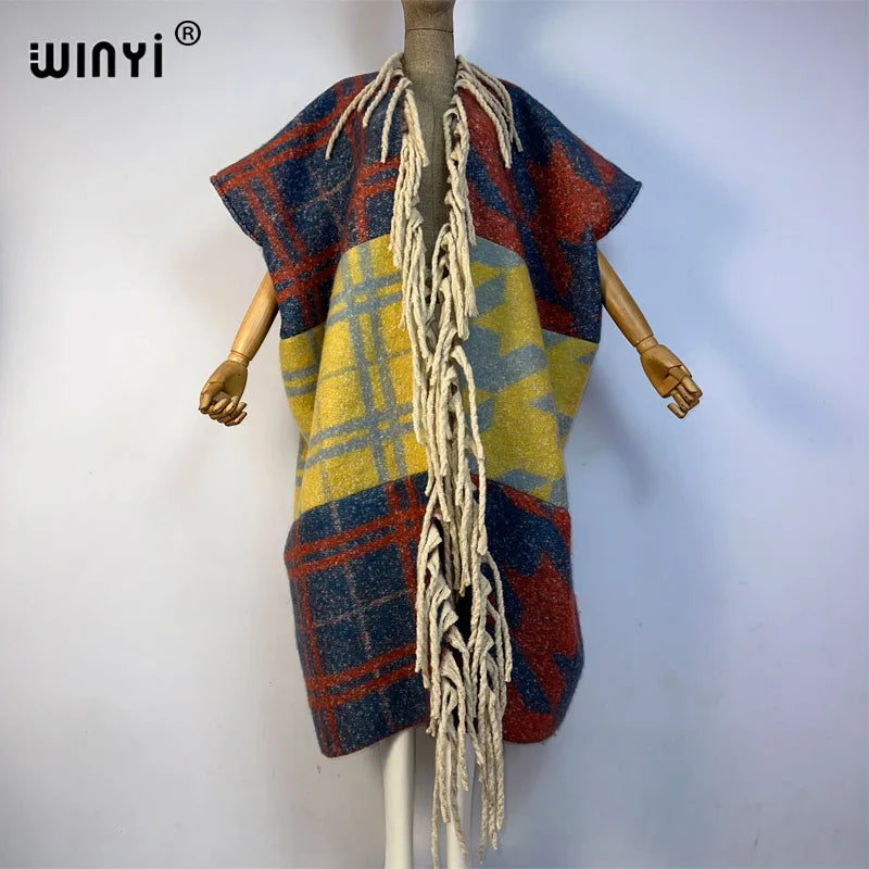 WINYI Winter cloak High Quality poncho Long Loose OverCoat Thick Warm Female coat for women down coats куртка женская chaquetas