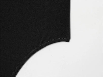 Women's Bodysuit 2026 New Fashion Summer Black Spliced Lace Bodysuit for Women Elegant Chic Personality Spaghetti Strap Bodysuit