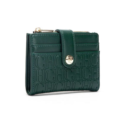 Luxury Brand Classic Retro Square Design Card Case Fashion Button Classic Folding Money Clip Compact Lightweight Luxury Women