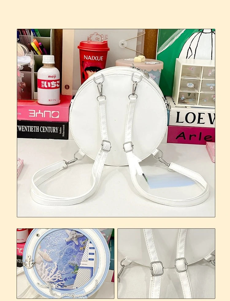 2026 New Sweet Y2k Aesthetic Shoulder Bags Women Kawaii Fashion Casual Backpacks Trendy transparent Travel Crossbody Ita Bags