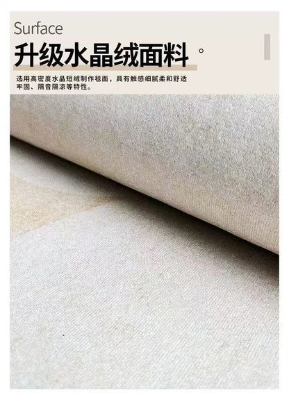 vikama French retro Persian carpet door non-slip mat living room sofa tea table crystal velvet large carpet bedroom bed rug