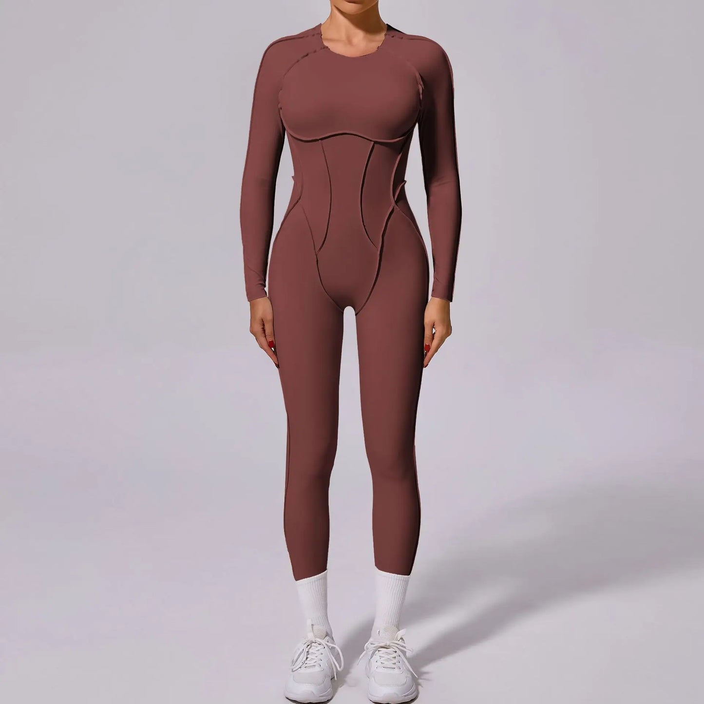 Women's Sports Jumpsuit Kit Yoga Fitness Bodysuit Hip-lifting Open Back Tight High Elasticity Outdoors Gym Workout Sexy Clothes