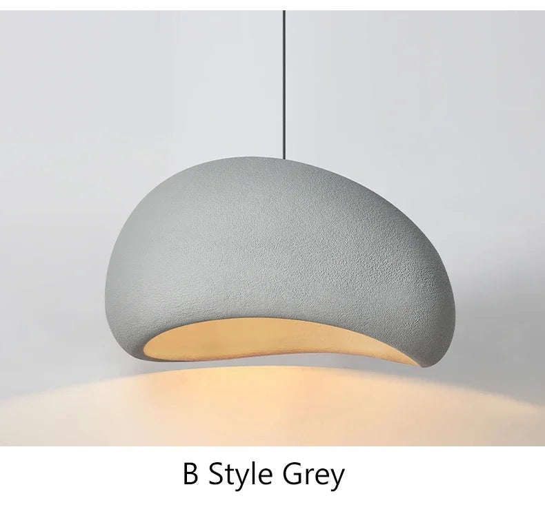 Nordic Minimalist Wabi-Sabi E27 LED Pendant Lights Modern Ceiling Chandelier For Dining Room Bedroom Bar Loft Home Hanging Lamp
