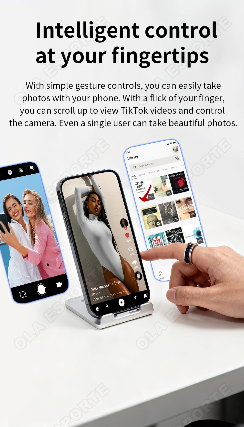 2026 Smart Ring with Touch Display Screen, Wireless Charging, Health Manager, 5 ATM Waterproof For Men Women Smart Rings R12 R08