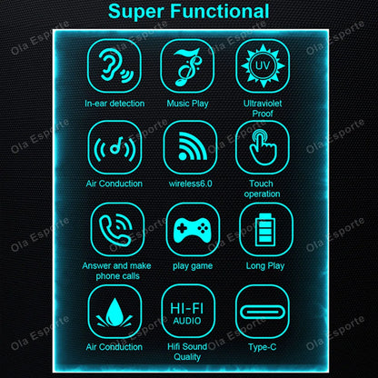 2026 Smart Audio Glasses Touch Open Listening Design Lightweight Ultra Clear Sound Quality Bluetooth Call Waterproof Glasses New