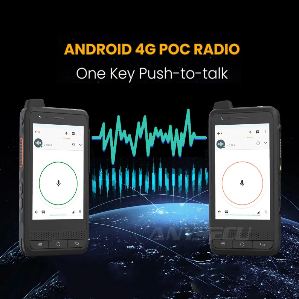 New Anysecu W400 Android 15 4G Network Radio Unlock WIFI NFC Poc Walkie Talkie UNIWA F400 Work With Real-ptt Zello Pocstar