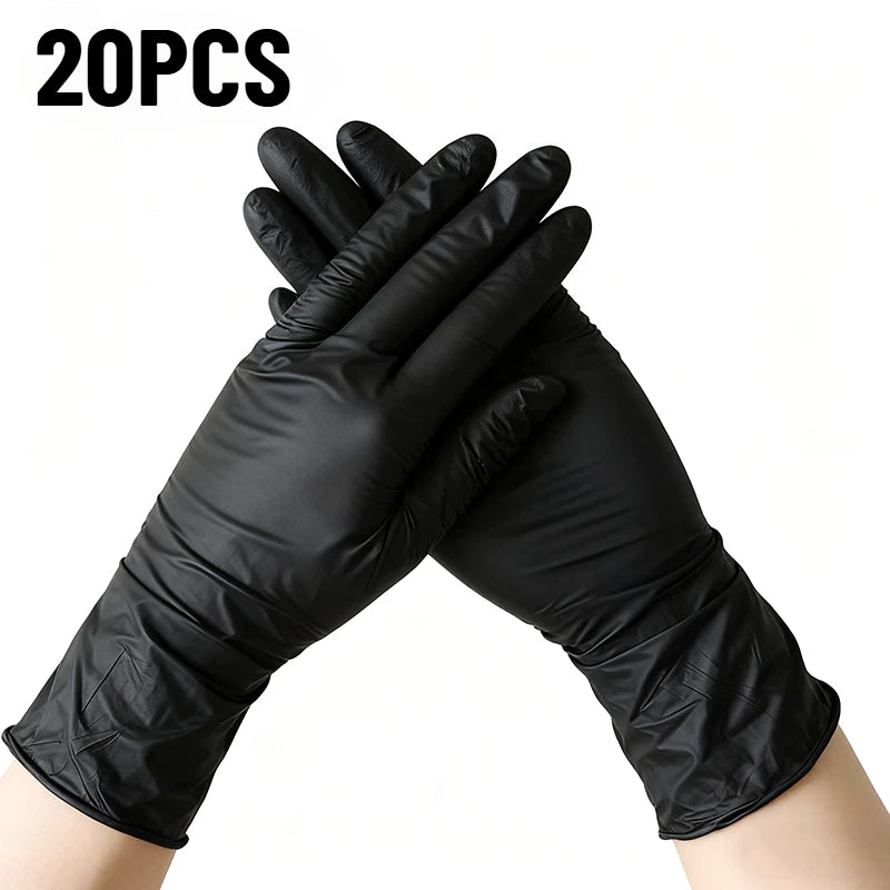 20/50/100PCS Black Nitrile Waterproof Gloves Dish Washing Kitchen Household Gloves Dog Wash Glove For Food Working Gloves