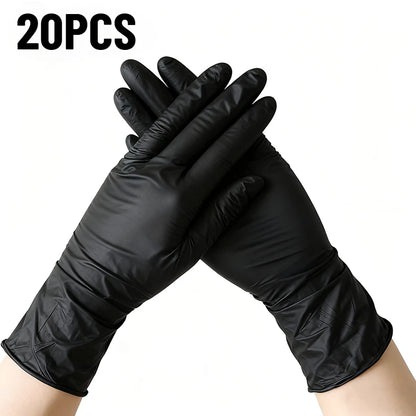 20/50/100PCS Black Nitrile Waterproof Gloves Dish Washing Kitchen Household Gloves Dog Wash Glove For Food Working Gloves