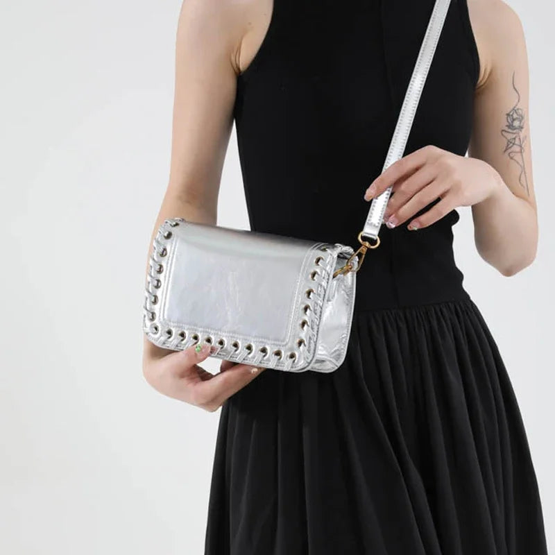 Solid Color Flip Crossbody Bag For Women Small Handbag Women Fashion Designer Bags PU Leather Shoulder Bag Female Purses