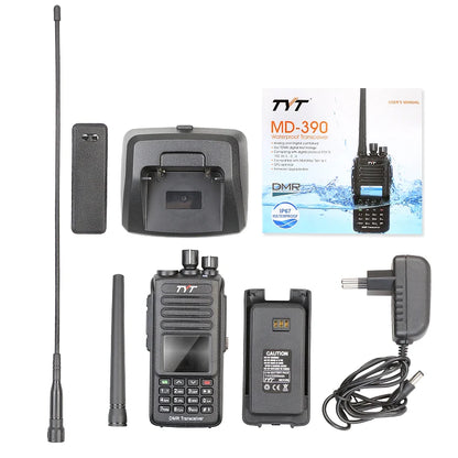 Tyt Dmr Md-Uv390Plus Digital Walkie Talkie Long Range 10W Vhf Uhf Sms Dual Band Waterproof Ham Radio Gps Aprs Aes256