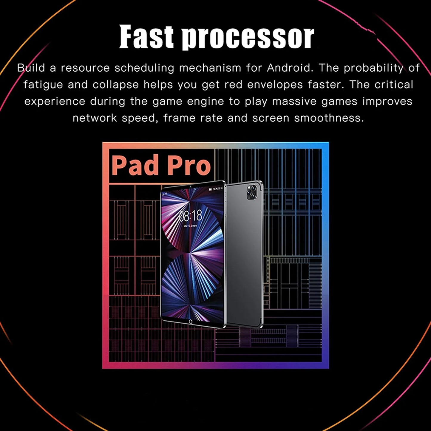New 10.1 Inch Tablets Global Version Android 13 Octa Core 8GB RAM 512GB ROM 4G LTE Double SIM 5G WiFi HD Tablet Pc 8000mAh