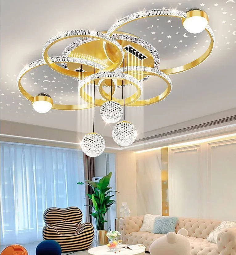 Modern Luxury LED Ceiling Chandeliers Lamps Design Creative Suspension Pendant Lights Home Decor Items Living Room Bedroom Villa