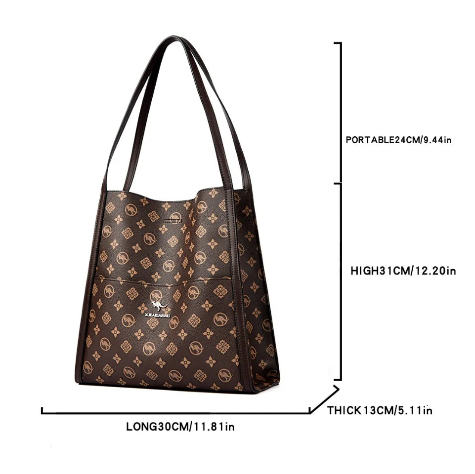 Genuine Brand High Quality Leather Casual Tote Luxury Handbags Women Bags Designer Shoulder Top-handle Bags for Women Sac A Main