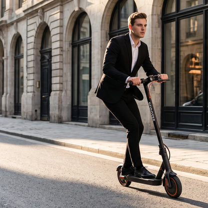Electric Scooters for Adults, 8.5' Tire, Max 19 Miles and 19 Mph, 550W Foldable E Scooter with Side Light & APP
