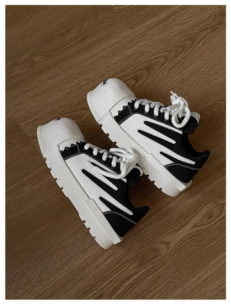 Women Men Sneakers Low-top Big-head Canvas Thick-soled Heightening Versatile Unisex Leisure Trendy Shoes Men Chunky Trainers