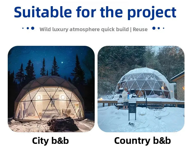 Outdoor Activities Advertising Exhibition Camping Starry Sky Spherical Tent House Hotel Camp Homestay Tent