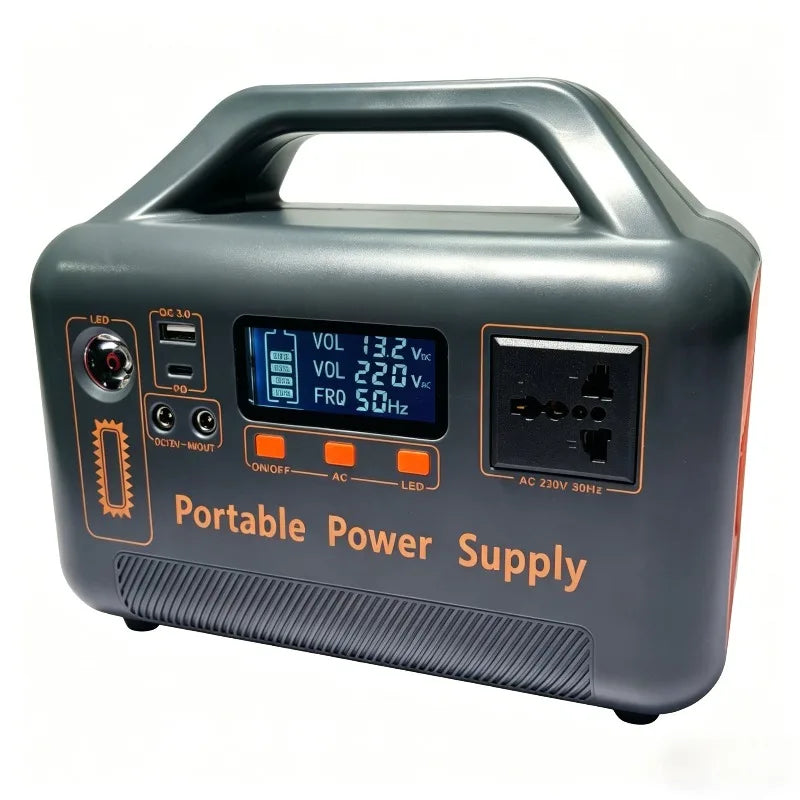 500W portable power station, solar generator 220V 384Wh 30Ah large capacity mobile power supply LiFePO4 emergency power supply