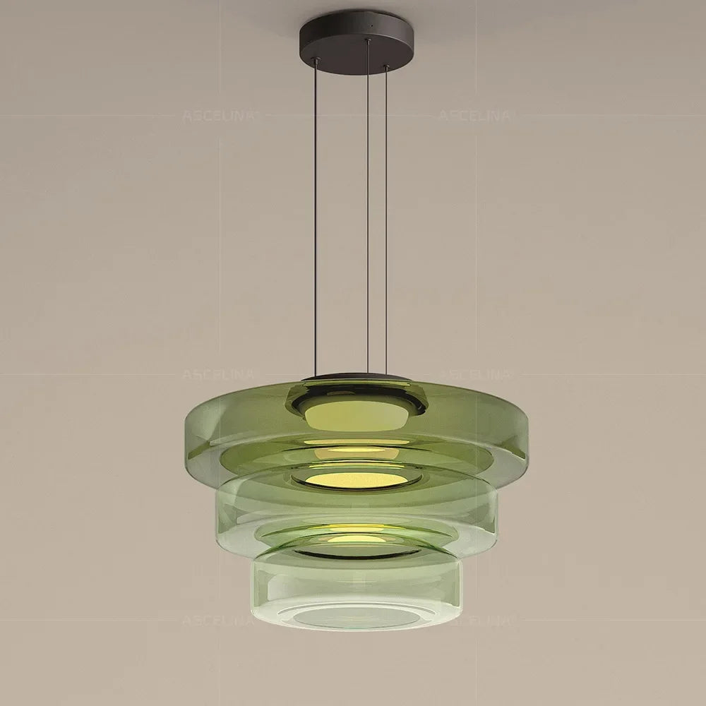Nordic LED Glass Chandelier for Restaurant Bedroom Dining Room Table Glass Pendant Lights  Home Decoration
