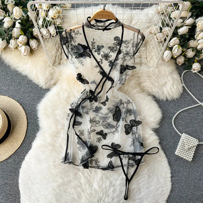 Women Lace Patchwork Velour Strappy Catsuits Fashion One Piece Combination Rompers Erotic Fashion Sexy Bunny Bodysuits Cosplay