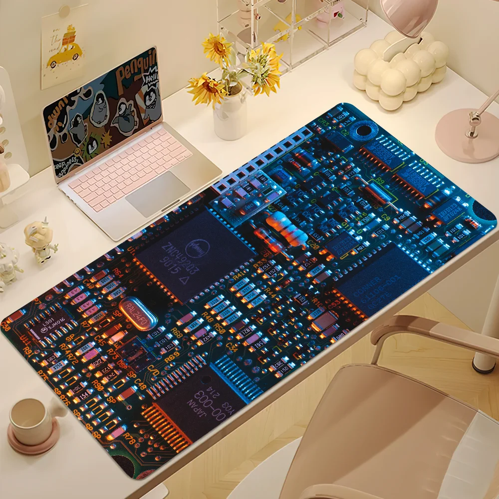 Mechanical Circuit Board Inside M-Motherboard  Mouse Pad Non-slip Thickened Large Writing Lockedge Gaming Cushion Office Student