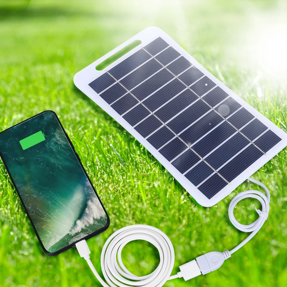 10W 5V Portable Solar Panel USB Battery Charger Solar Charging Panel Waterproof Phone Power Bank for Camping Backpacking Hiking