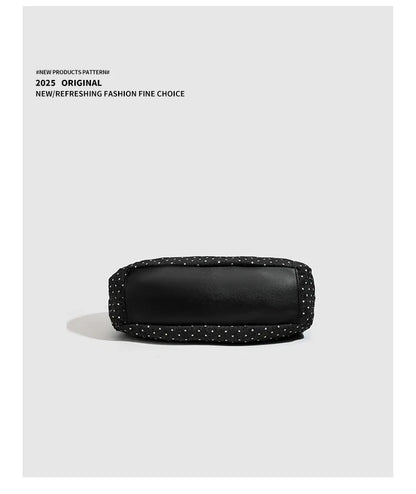 Fashionable Vintage Messenger Bags New Polka Dot Handbag Korean-style Large-capacity Tote Bags Versatile Comfortable Casual Bags