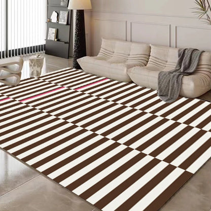 Light Luxury Black and White Striped Rug Modern Large Area Living Room Sofa Rugs Simple Bedroom Decor Carpet Home Room Carpets