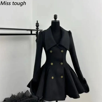 Autumn Korean Fashion French Elegant Women's Suit Warm Y2k 2 Piece Set Office Lady Slimming Design Party Outfits Woman Clothing
