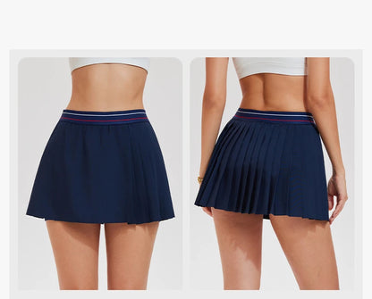 WESTSHAN EU US Size Women A-Line High-Waisted Safty Shorts Pleated Skirt Pickball Tennis Jogger Badminton Golf Sports Skirt