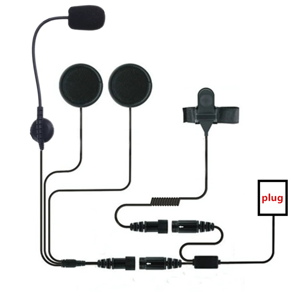 Helmet Headset PTT Motorcycle Headphone For BAOFENG A58 BF-9700 UV-9R Plus GT-3WP R760 82WP  Ham Radio