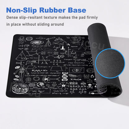 Black Mousepad E=mc2 Formula Science Mouse Pad Math Desk Pad Extended PC Keyboard Mats Large XXL Gamer Mousepad Desk accessories