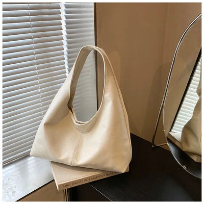 Large Capacity PU Leather Hobo Underarm Bags Autumn Winter Shoulder Bag for Women 2026 New Trend Y2K Handbags and Purses Tote