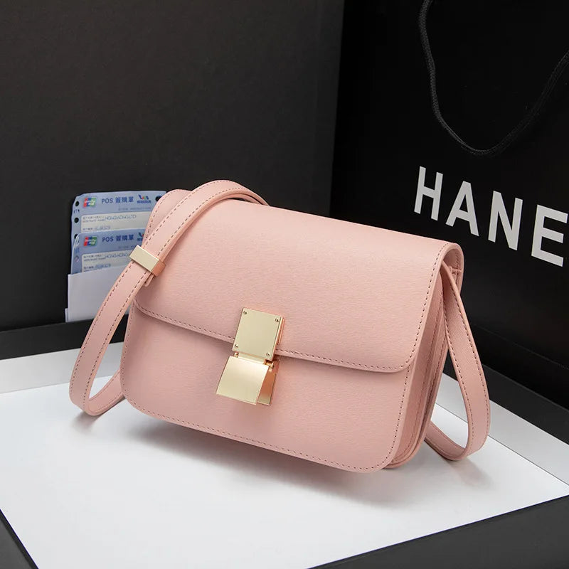 Luxury Designer Tofu Bags Square Bag One Shoulder Crossbody Bag Fashion Handbags Top Quality Genuine Leather Women's Bag Chic