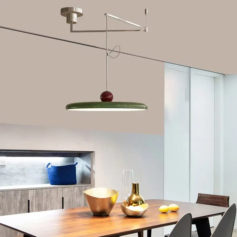 Nordic Cream Iron Swing Arm Lamp Adjustable Rotatable Pendant Wall Light for Bedside Living Room Desk Led Lights