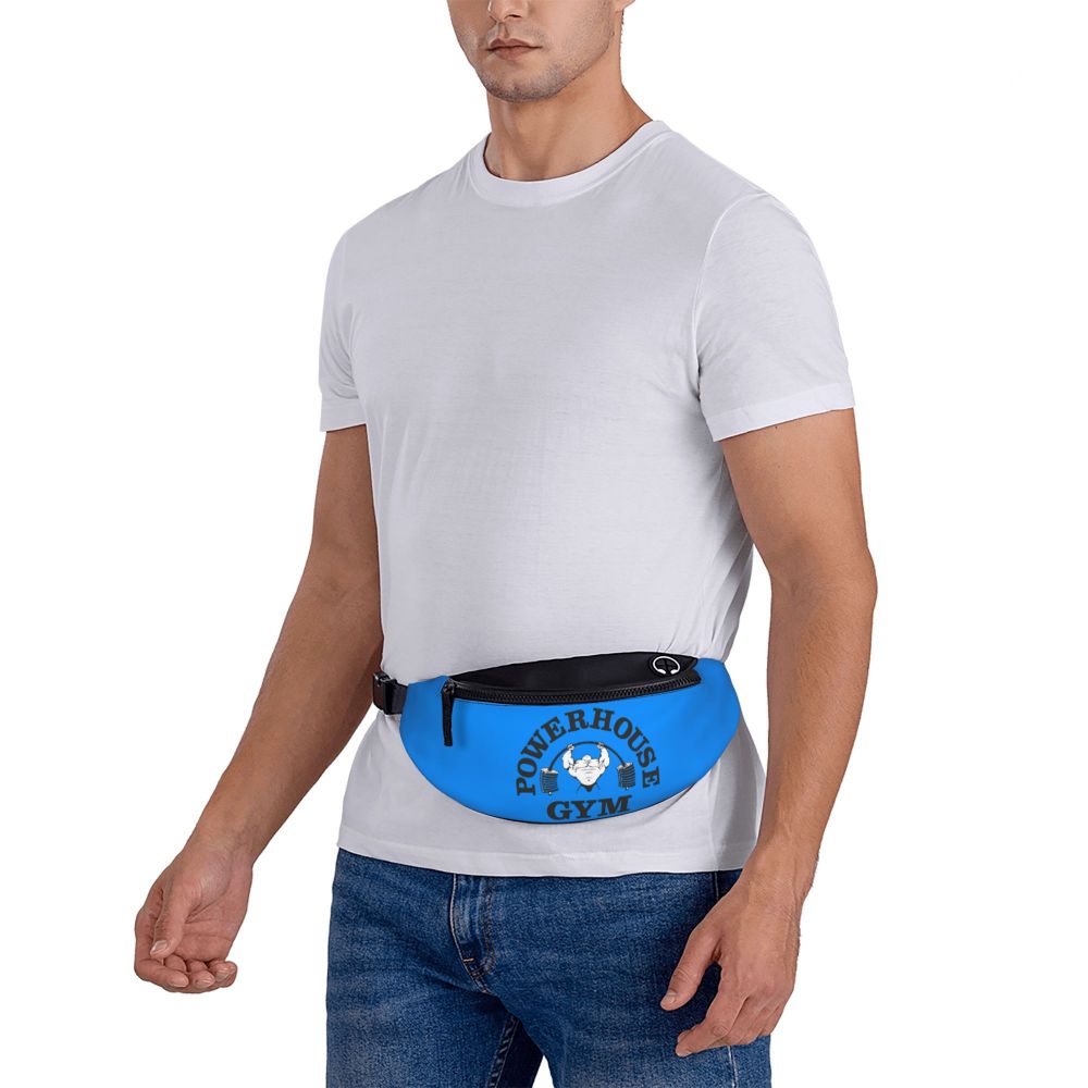 Powerhouse Gym Fanny Bag Custom Bodybuilders Fitness Crossbody Waist Pack Men Women Cycling Camping Phone Money Pouch